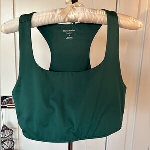 Reformation Sports Bra: Green, Large